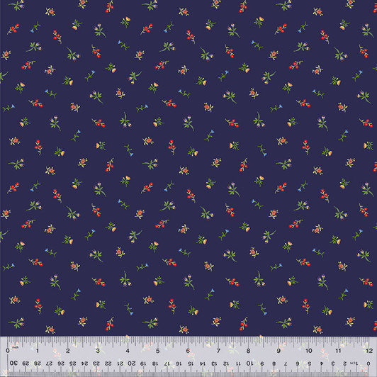 Windham Fabrics - Lily - Floral Spritz, Royal