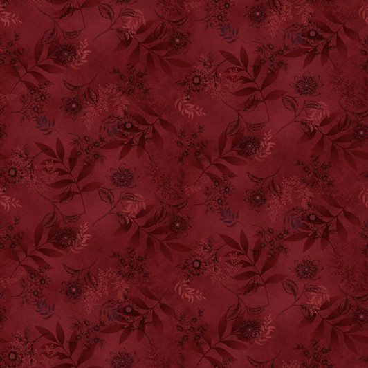 Henry Glass - Flossies Flowers - Large Botanical Tonal, Red