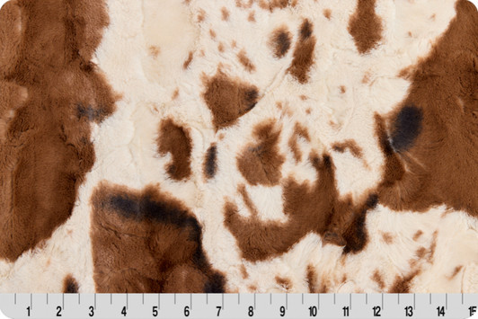 Shannon Fabrics - Luxe Cuddle - Wild Pony, Ivory/Brown