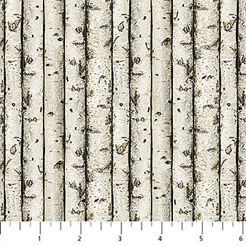 Northcott - Wilderness: Naturescapes - Birch Logs, Beige