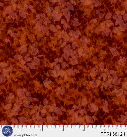 P & B Textiles - Fall Friends - Tonal Leaf Blender, Maroon