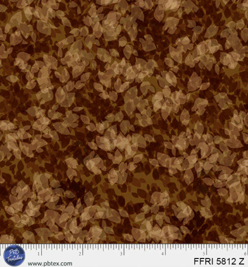 P & B Textiles - Fall Friends - Tonal Leaf Blender, Brown