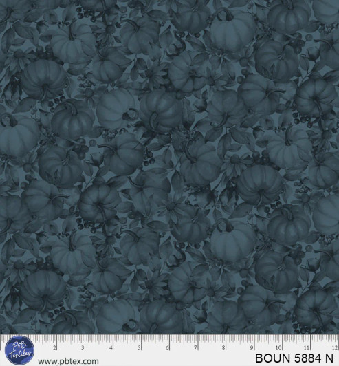 P & B Textiles - Bountiful - Tonal Pumpkins, Navy