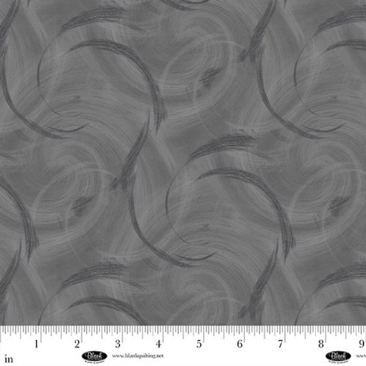 Blank Quilting - 108" Spin Flannel - Semi Circle Texture, Gray