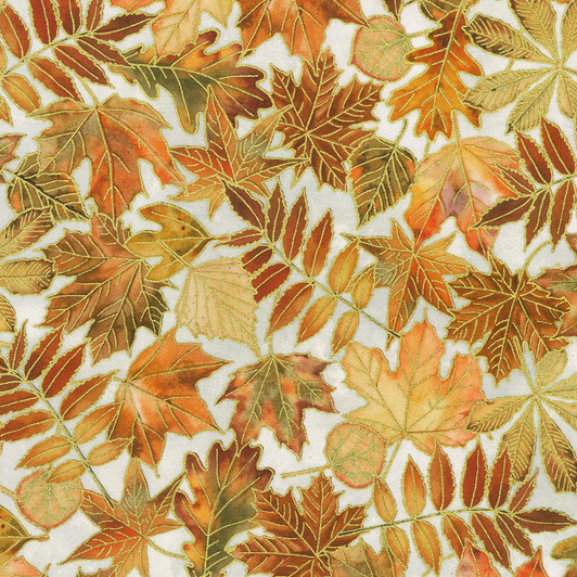 Robert Kaufman - Warm Welcome - Leaves, Orange Spice
