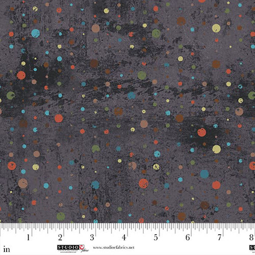 Studio E - Rough Around the Edges - Weathered Dots, Chocolate