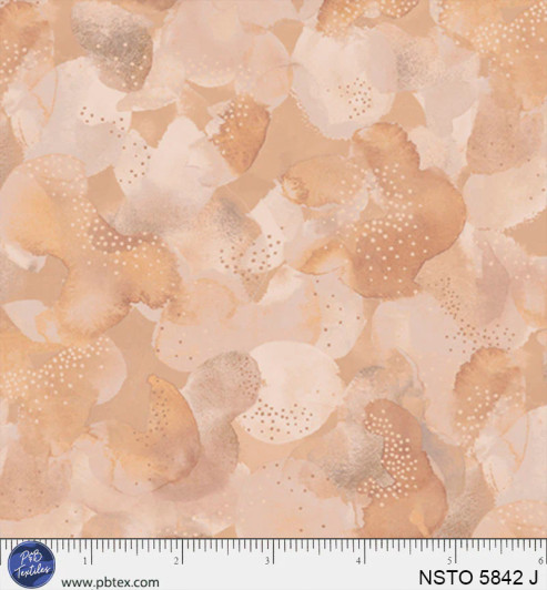 P & B Textiles - Nature Story - Leaf Canopy, Peach