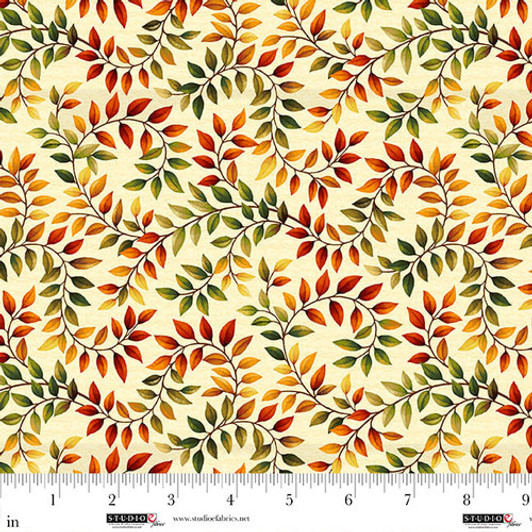 Studio E - Autumn Fields - Vine Leaves, Cream