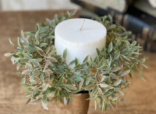 Candle Ring - Shiloh Leaves 6"