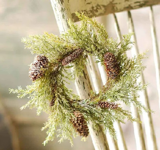 Candle Ring - Prickly Pine 9", Moss