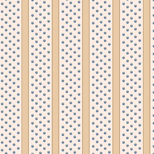 Andover - Château Chambray - Stripes & Dots, Blue