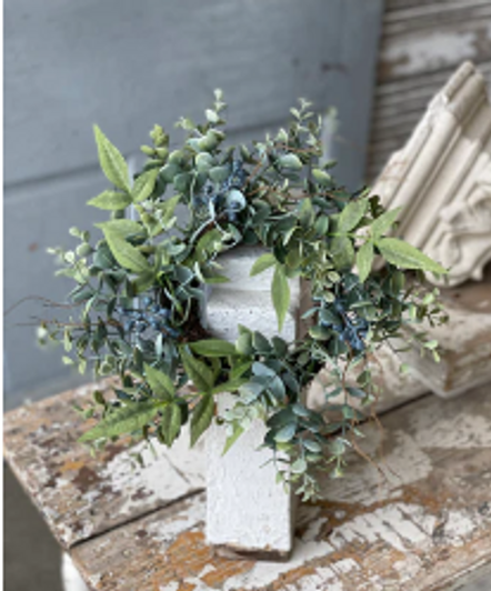 Candle Ring - Lapis Hills Eucalyptus 12"