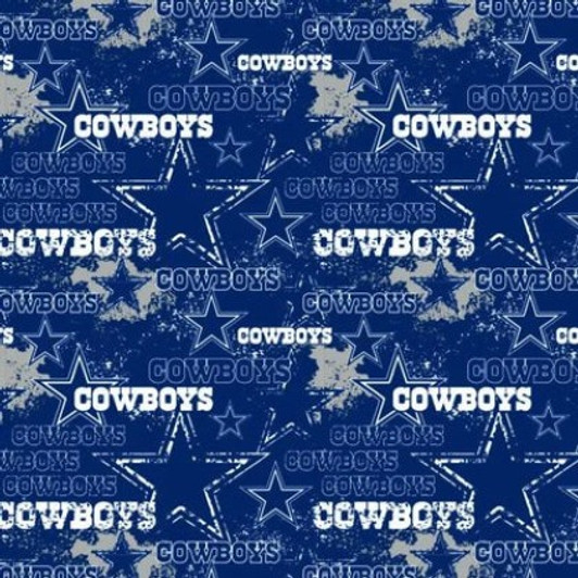 Fabric Traditions - NFL - 44" Dallas Cowboys Distressed, Blue