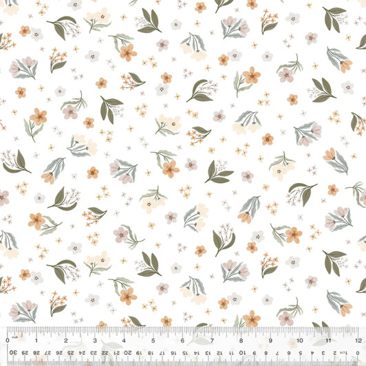 Windham Fabrics - Petal and Purr - Petal Pickings, White