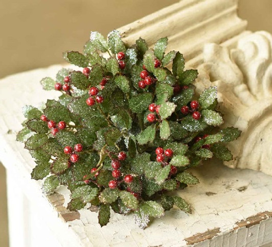 Half Sphere - Holly with Berries 10"