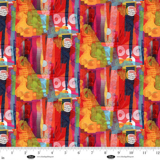 Blank Quilting - Spread The Word - Abstract Shapes, Red