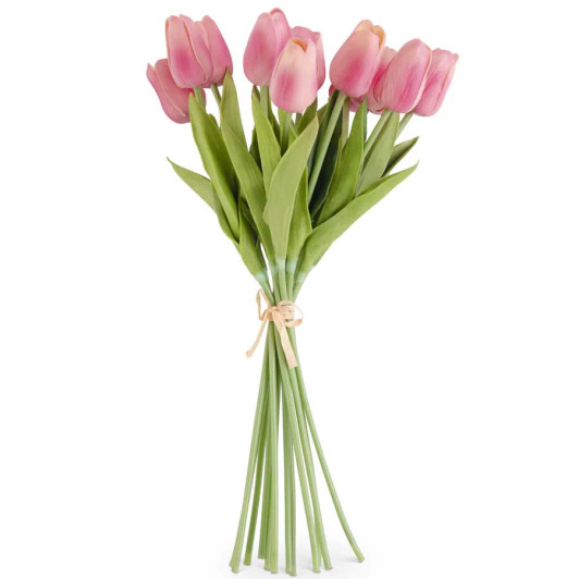 13.5" Tulip Bundle, Real Touch - Mauve