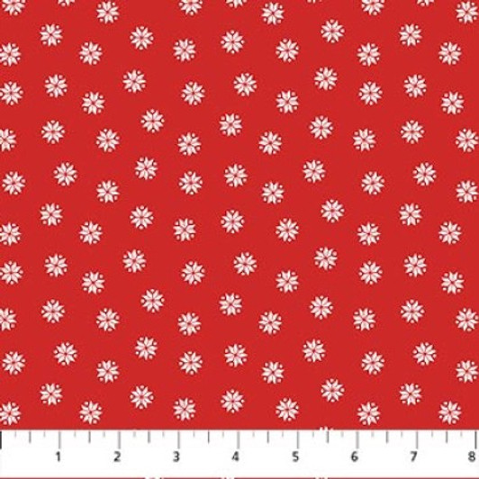 Patrick Lose - Bear Hugs Flannel - Snowflakes, Red