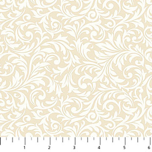 Northcott - Holiday Joy - Scroll, Cream