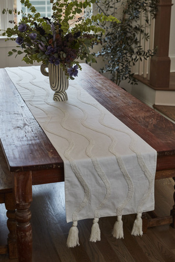  Solna Table Runner, Cream