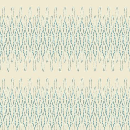 Benartex Project X - Modern Vintage: Treasured - Loopy Lace, Aqua/Natural