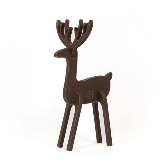 Wooden Reindeer, Brown