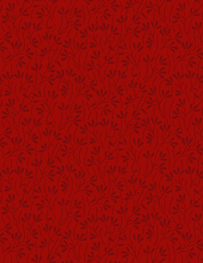 Wilmington Prints - Essentials Red Carpet - Sprouts, Red on Red