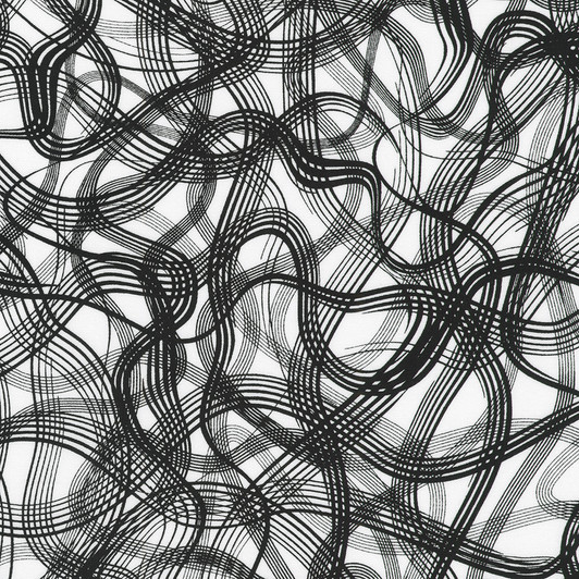 Robert Kaufman - Inkwell - Geometric Maze, White