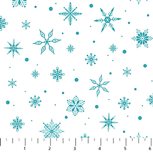 Northcott - Woodland Wishes - Snowflake, White