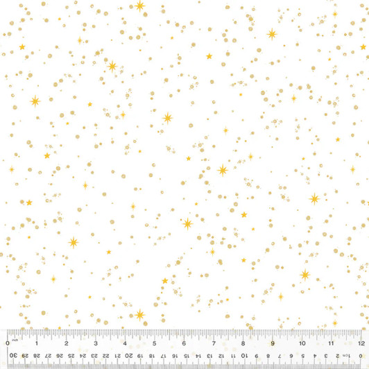 Windham Fabrics - Celestine - Starry Skies, Cloud/Gold