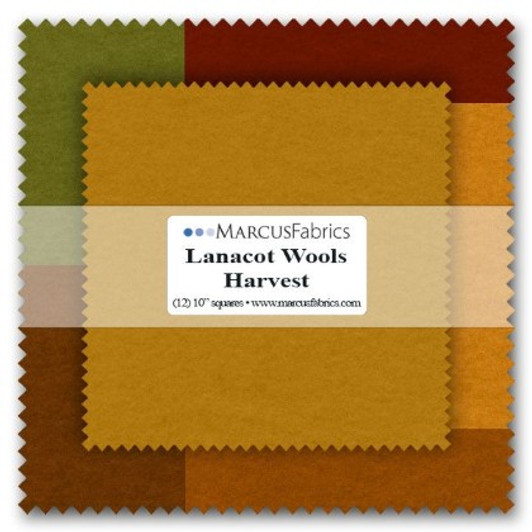 Marcus Fabrics - Lanacot Wool, 12 - 10" Squares, Harvest