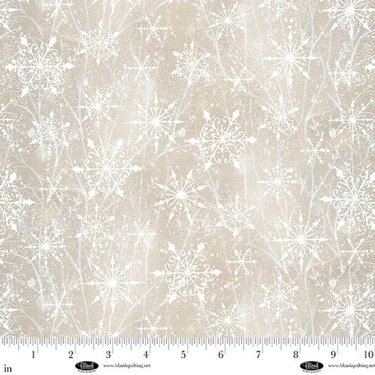 Blank Quilting - A Purr-fect Holiday Season - Snowflake Toss, Sand