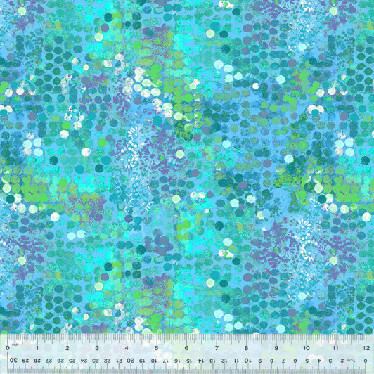 Windham Fabrics - Shine On - Glimmer, Turquoise