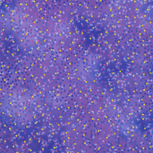 Robert Kaufman - Mixed Metallics - Dots w/Gold Metallic Dots, Violet