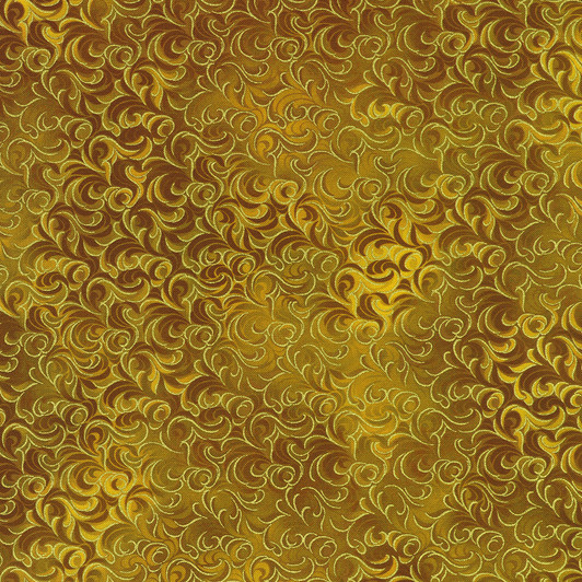 Robert Kaufman - Mixed Metallics - Gold Metallic Swirls, Gold