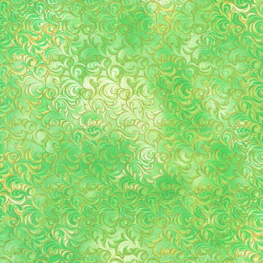 Robert Kaufman - Mixed Metallics - Gold Metallic Swirls, Sprout