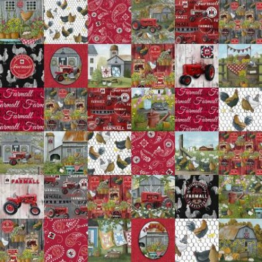 Sykel - Farmall - 60" Cheater Quilt Allover, Multi