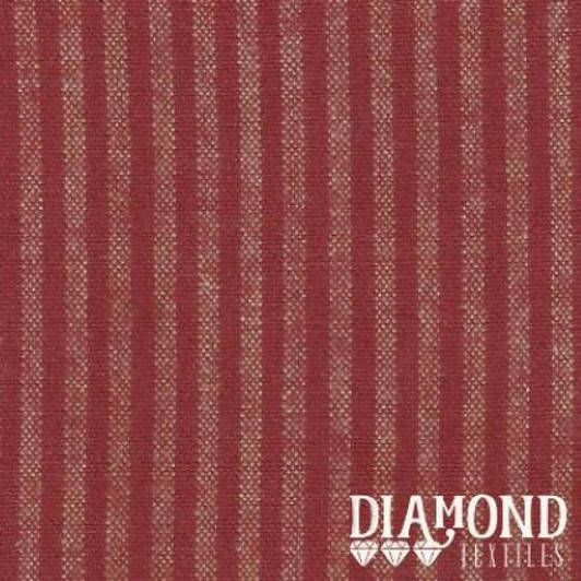 Diamond Textiles - Chatsworth Cabin Brushed - Stripes, Barn Red
