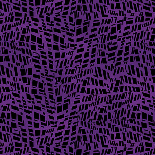 Benartex Traditions - Go With The Flow - Mosaic Shards, Dark Purple