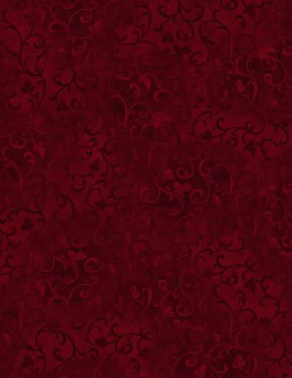 Wilmington Prints - Essentials Scroll, Dark Brick