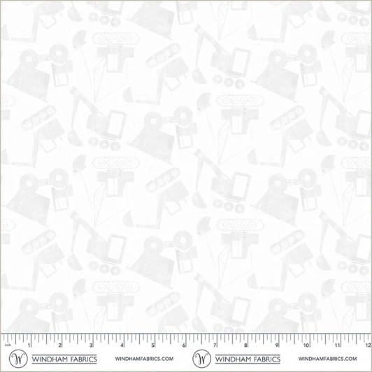 Windham Fabrics - Diggers & Dozers - Load by Load, Cloud
