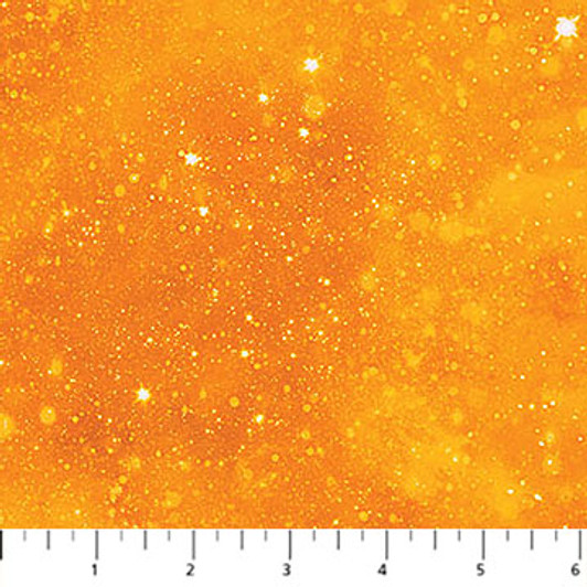 Northcott - Space Odyssey - Multi-Texture, Yellow/Orange