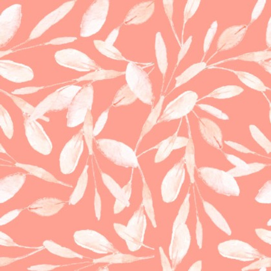 3 Wishes - Flannel - Vines, Coral