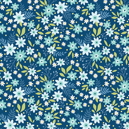 Benartex Traditions - Among the Wildflowers II - Primrose, Indigo