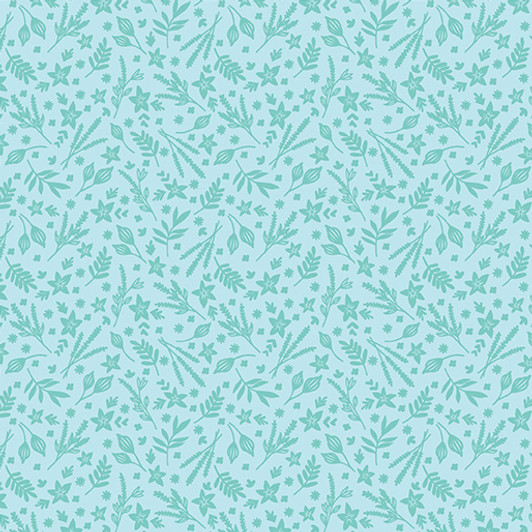 Benartex Traditions - Among the Wildflowers II - Sketch Book, Aqua