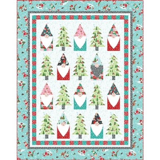Quilting Treasures - Digital Quilt Top - Jolly Gnome Gatherings - 60" x 76"
