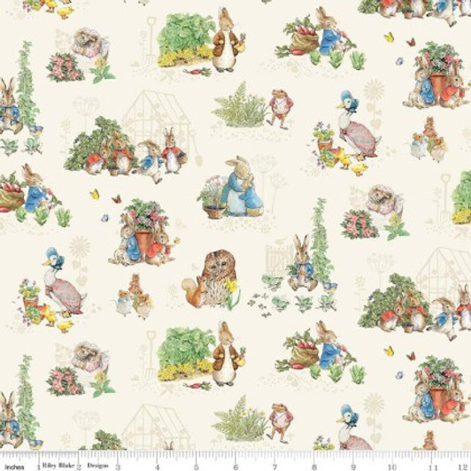 Riley Blake - Peter Rabbit & Friends Flannel - Plaid, Cloud