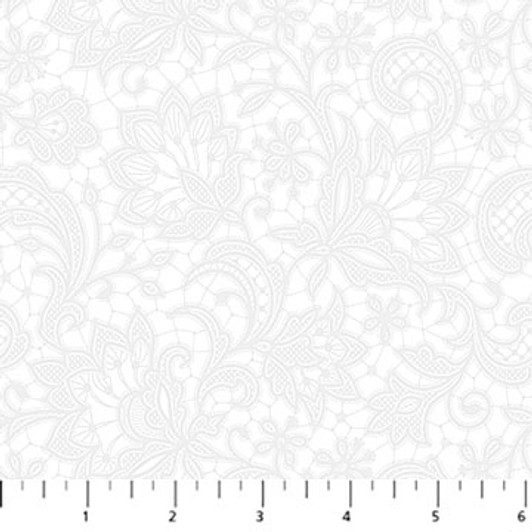 Northcott - White Wedding - Lace, White