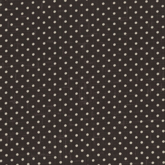 Wilmington Prints - Blackberry Bramble - Small Dot, Black/Ivory