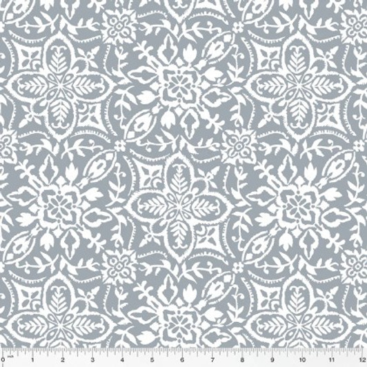 Windham Fabrics - Winter Fleece Print - Grayce, Gray